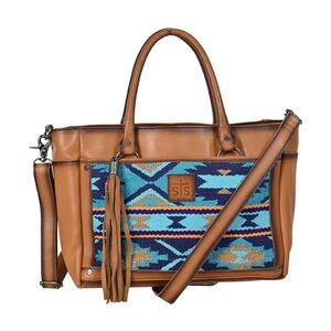 STS Mojave Sky Multi-Blue Aztec Satchel - Concealed Carry